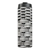 Abstract en stijlvol grijs patroon thermosbeker (Voorkant)