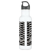 Abstract en stijlvol grijs patroon waterfles  (Achterkant)