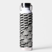 Abstract en stijlvol grijs patroon waterfles (Voorkant)