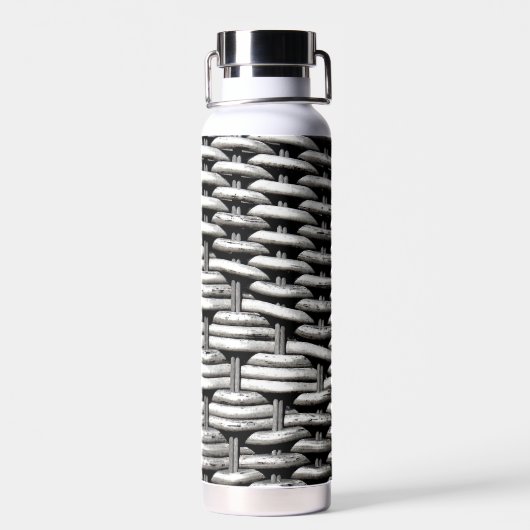 Abstract en stijlvol grijs patroon waterfles (Achterkant)