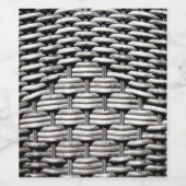 Abstract en stijlvol grijs patroon wijn etiket (Enkel label)