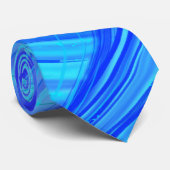 Abstract Enchanted Garden blauw Stropdas (Opgerold)