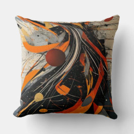 Abstract Energetic Swirl Throw Pillow Kussen
