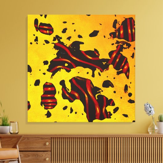 Abstract Energie Vector Canvas Afdruk (Insitu (Woonkamer))