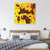 Abstract Energie Vector Canvas Afdruk (Insitu (Slaapkamer))
