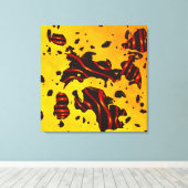 Abstract Energie Vector Canvas Afdruk (Insitu (Houten vloer))
