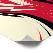 Abstract energieontwerp met rondingen en bliksem poster (Hoek)