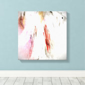 Abstract Engel in Wit Canvas Print (Insitu (Houten vloer))