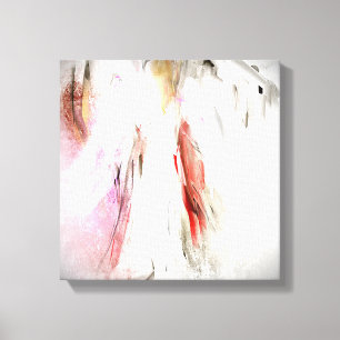 Abstract Engel in Wit Canvas Print