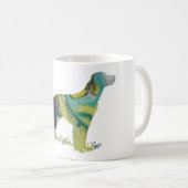 Abstract Engels setter silhouette Koffiemok (Voorkant rechts)