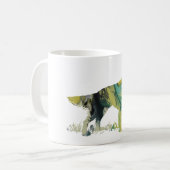 Abstract Engels setter silhouette Koffiemok (Voorkant links)