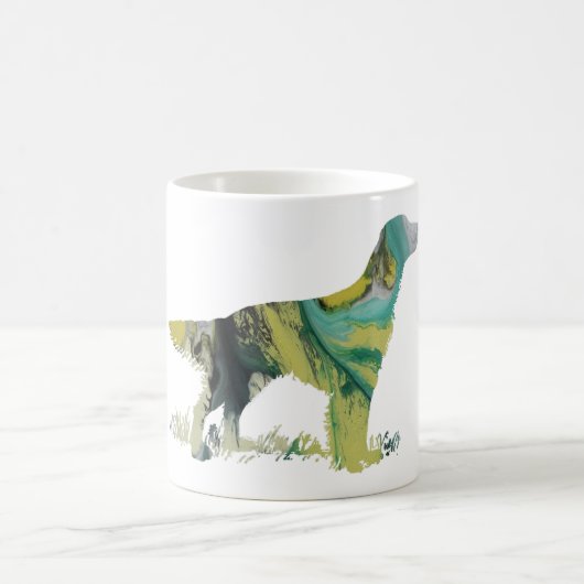 Abstract Engels setter silhouette Koffiemok (Center)