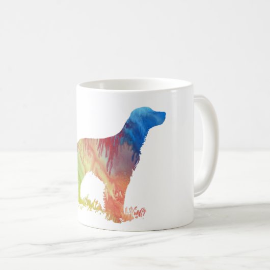 Abstract Engels setter silhouette Koffiemok (Voorkant rechts)