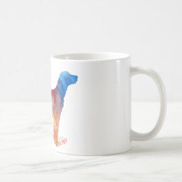 Abstract Engels setter silhouette Koffiemok