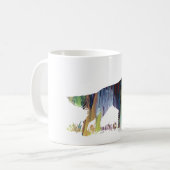 Abstract Engels setter silhouette Koffiemok (Voorkant links)