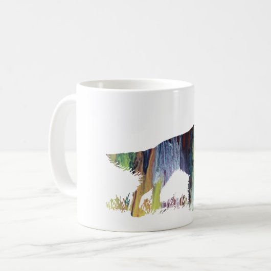 Abstract Engels setter silhouette Koffiemok (Voorkant links)