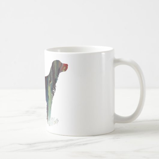 Abstract Engels setter silhouette Koffiemok (Rechts)