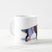 Abstract Engels setter silhouette Koffiemok (Voorkant links)