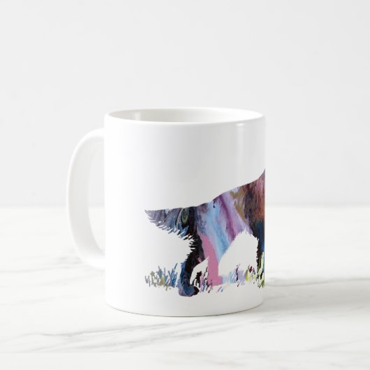 Abstract Engels setter silhouette Koffiemok (Voorkant links)