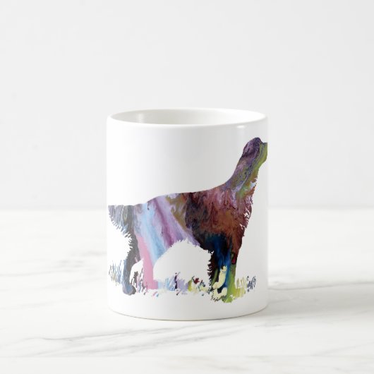 Abstract Engels setter silhouette Koffiemok (Center)