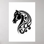 Abstract Equestrian Swirls Kunstwerk Poster (Voorkant)