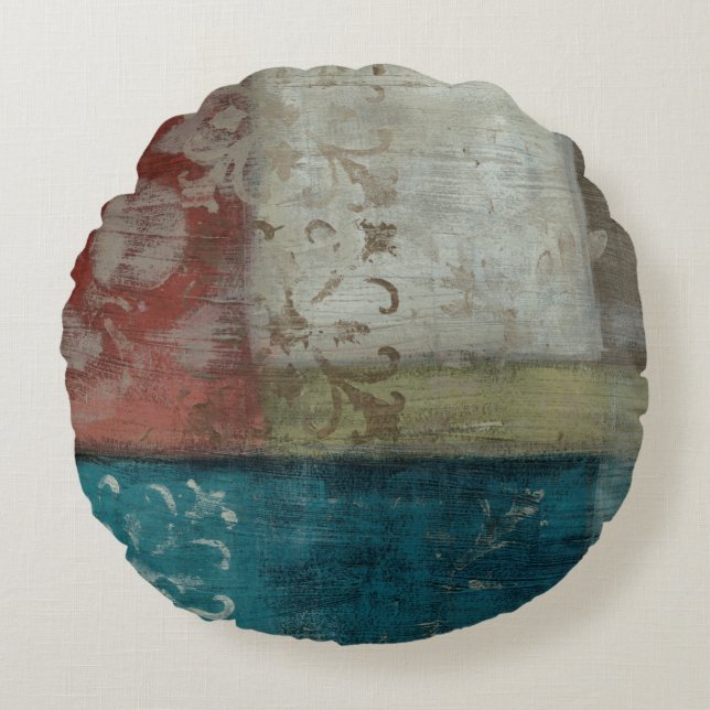 Abstract erfgoed I Rond Kussen (Voorkant)