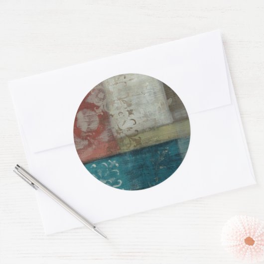 Abstract erfgoed I Ronde Sticker (Envelop)