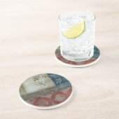 Abstract erfgoed II Zandsteen Onderzetter (Zijkant)