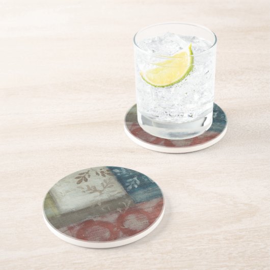 Abstract erfgoed II Zandsteen Onderzetter (Zijkant)