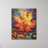 Abstract esdoornblad Fine Art Canvas Afdruk (Voorkant)