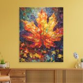 Abstract esdoornblad Fine Art Canvas Afdruk (Insitu (Woonkamer))