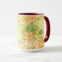 Abstract esdoornblad op gekrast oppervlak, op beig