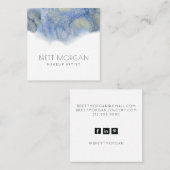 Abstract Etheral Blue Makeup Artist Visitekaartje (Voorkant / Achterkant)