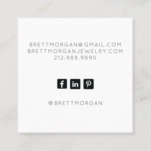 Abstract Etheral Blue Makeup Artist Visitekaartje (Achterkant)