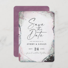 Abstract Etheral Mauve Lila Paars bruiloft Save The Date