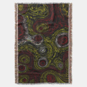 Abstract Ethnic Crimson Echo Deken (Voorkant Verticaal)