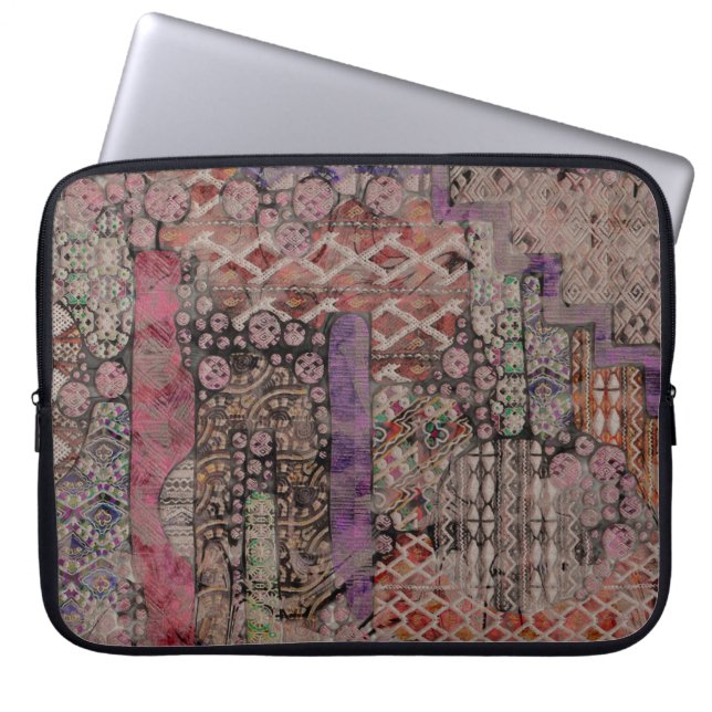 Abstract Ethno Patroon - Folklore Kunst 1 Laptop Sleeve (Voorkant)