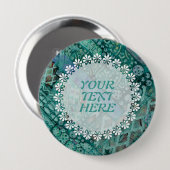 Abstract Ethno Patroon - Folklore Kunst 2 Ronde Button 4,0 Cm (Voorkant /achterkant)