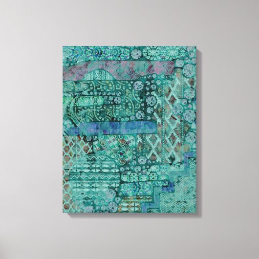 Abstract ethnooppatroon - Folklore Art 2 Canvas Afdruk (Voorkant)