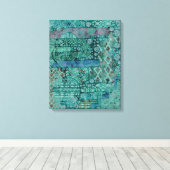 Abstract ethnooppatroon - Folklore Art 2 Canvas Afdruk (Insitu (Houten vloer))