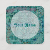 Abstract ethnooppatroon - Folklore Art 2 Vierkante Visitekaartje (Voorkant)