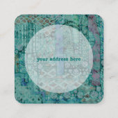 Abstract ethnooppatroon - Folklore Art 2 Vierkante Visitekaartje (Achterkant)