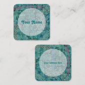 Abstract ethnooppatroon - Folklore Art 2 Vierkante Visitekaartje (Voorkant / Achterkant)