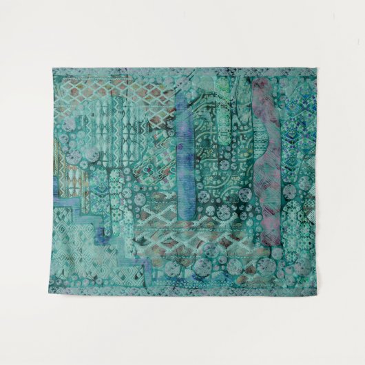 Abstract ethnooppatroon - Folklore Art 2 Wandkleed (Voorkant (horizontaal))