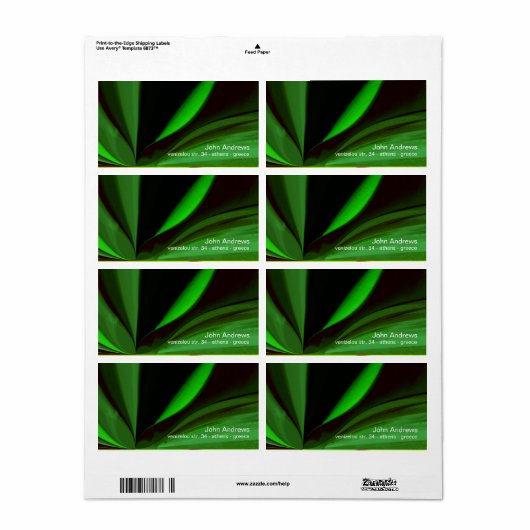 abstract etiket (Full Sheet)