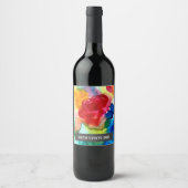 Abstract etiket voor florale waterverf (Voorkant)