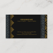 Abstract etnisch afrikaans patroon visitekaartje (Achterkant)