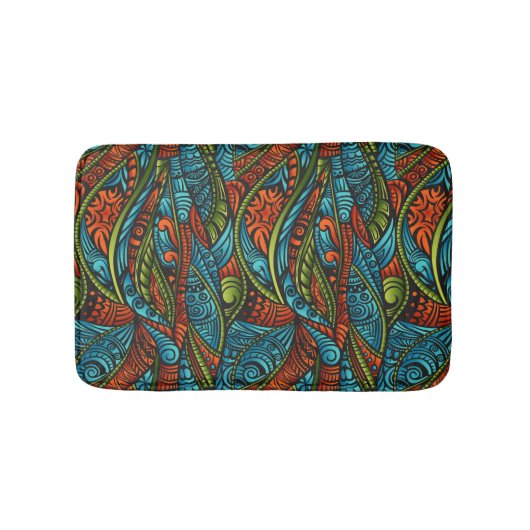 Abstract etnisch behang badmat (Voorkant)