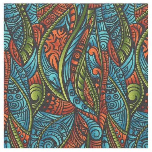 Abstract etnisch behang stof (Close Up)