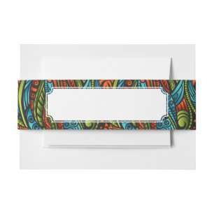 Abstract etnisch behang uitnodigingen wikkel